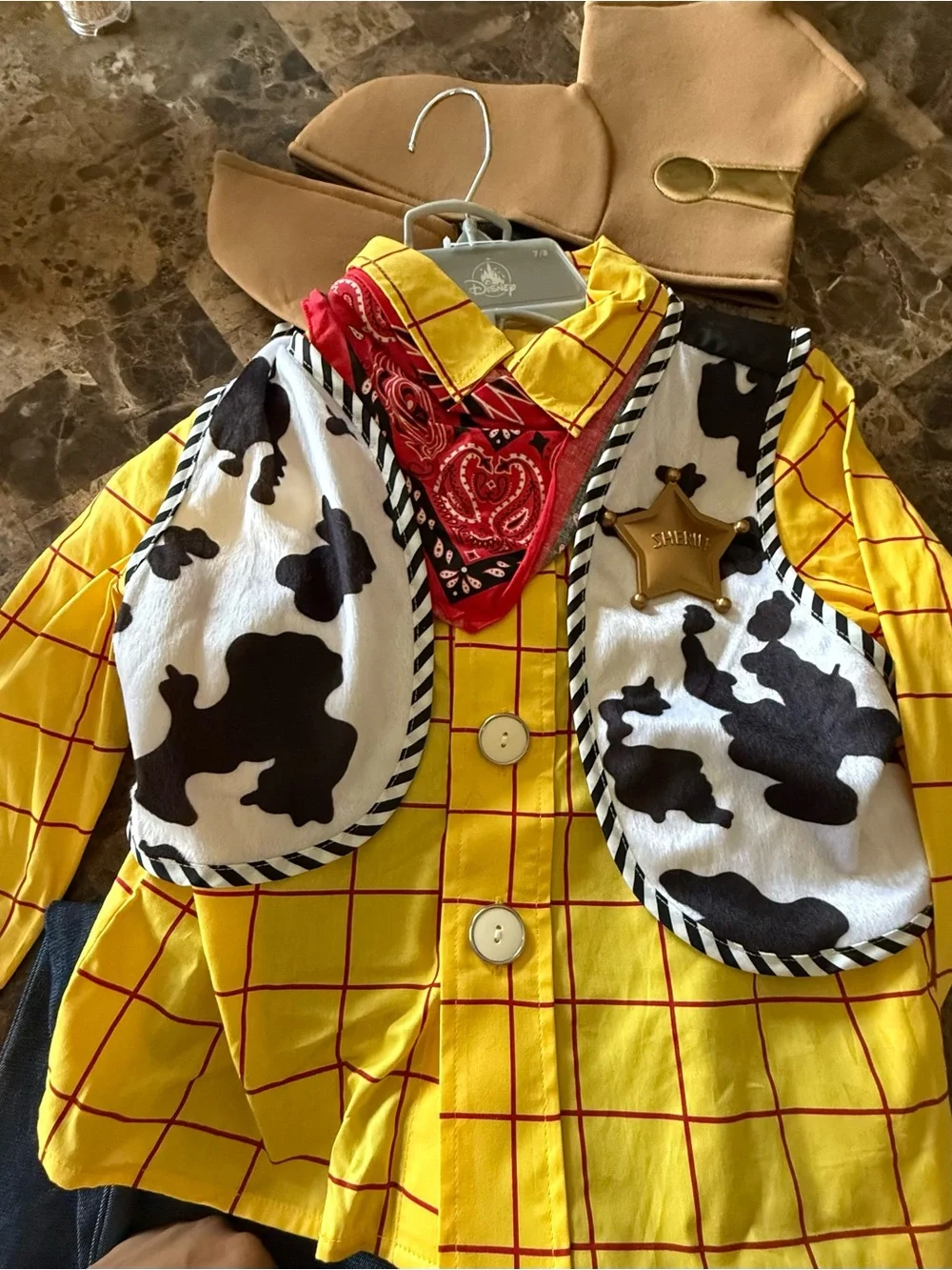 Disney Woody Costume Jacket and Pants Set - Yellow, Red, Black, White, Blue